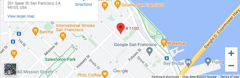 A map of the location of google san francisco.
